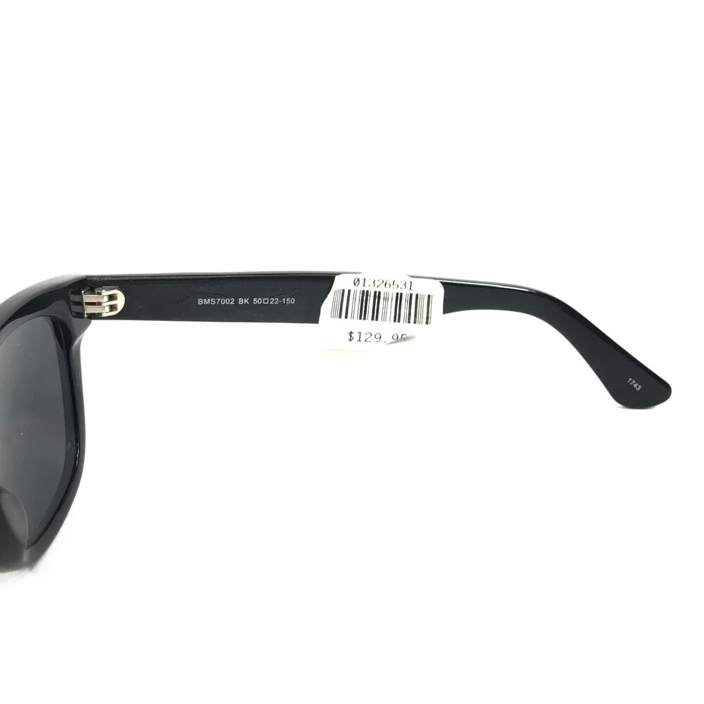Blue Moon Sunglasses BMS7002 BK Polished Black Square Frames w/ Dark Gray Lenses